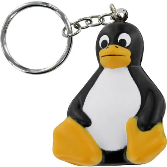 Sitting Penguin Stress Ball Key Chains