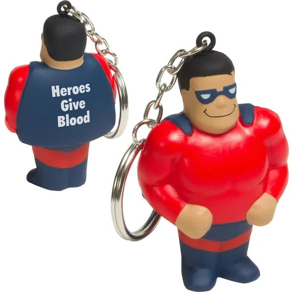 Super Hero Stress Ball Key Chains