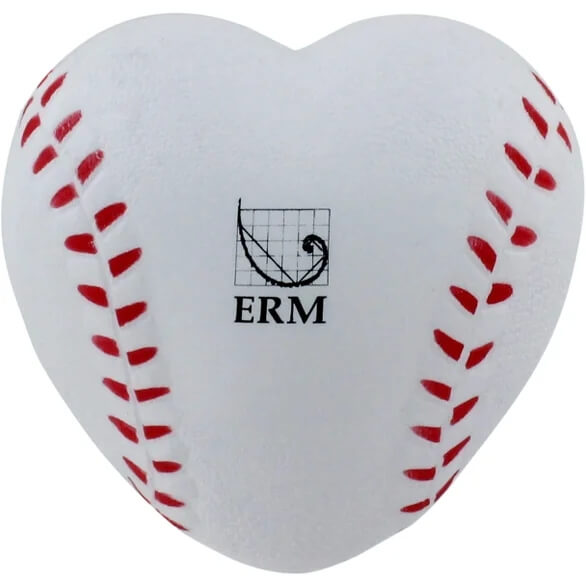 Heart Shaped Baseball Stress Relievers