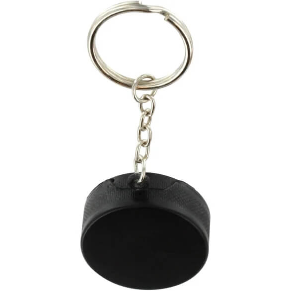 Hockey Puck Key Chain Stress Balls