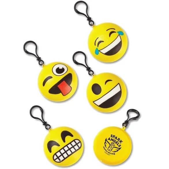 Squishy Emoji Clip-On Keychains