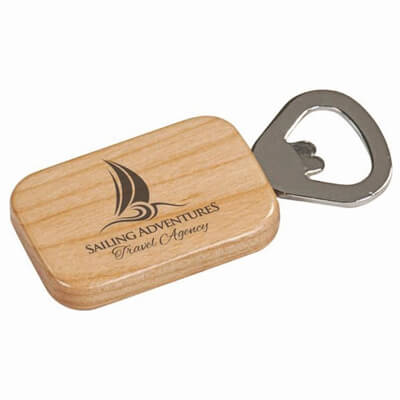 Maple Rectangle Magnetic Bottle Opener