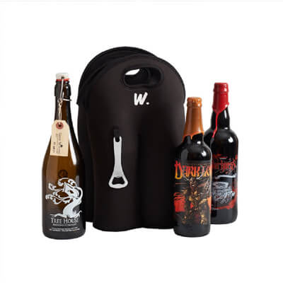 Neoprene Beer Carrier Wine Bottle Holder w_Opener