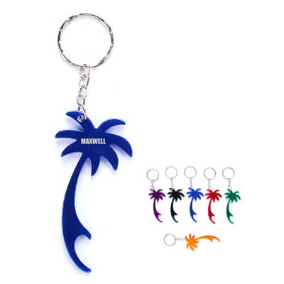 Palm Tree Bottle Opener Key Ring