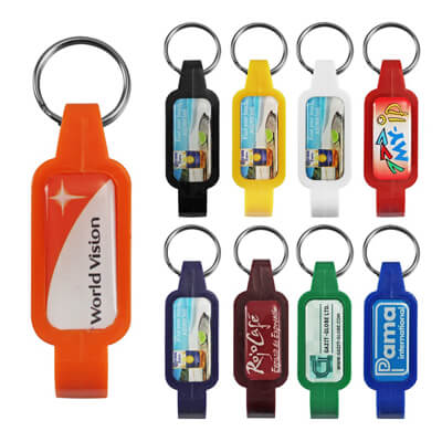 Plastic Bottle Opener Key Tag