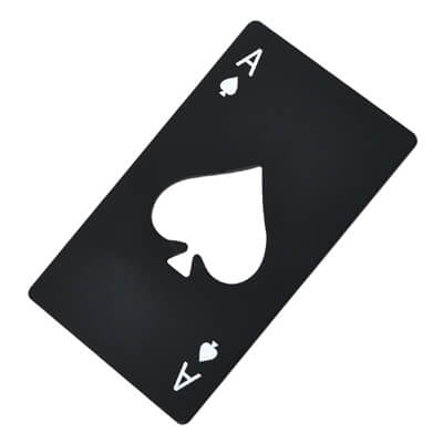 Poker Shaped Credit card size Stainless Steel Bottle Opener