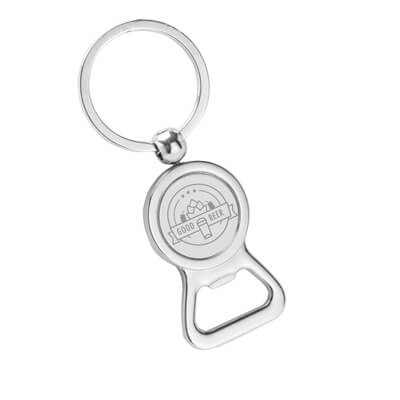 Polished Chrome Bottle Opener Keychains