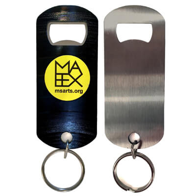 Recycled Vinyl Record Key Chain Bottle Opener