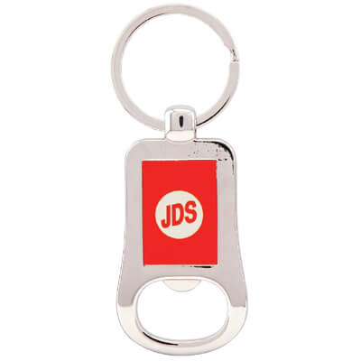 Red Laser Engraved Bottle Opener Keychain