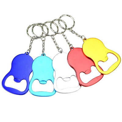 Round Bell Bottle Opener Keychain