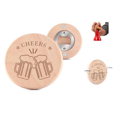 Round Magnet Bottle Opener