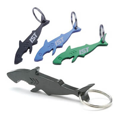 Shark Aluminium Bottle And Can Opener Keychain