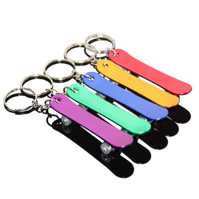 Skateboard Bottle Opener Keychain