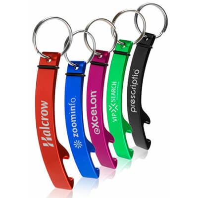 Slim Aluminum Bottle Opener Key Chain