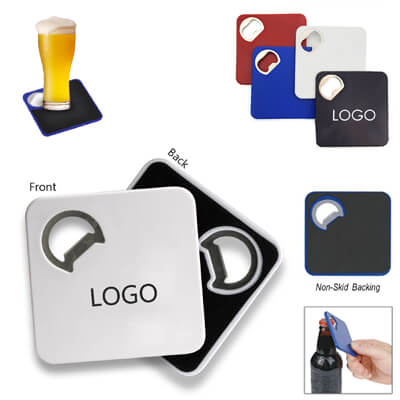 Square Coaster With Bottle Opener