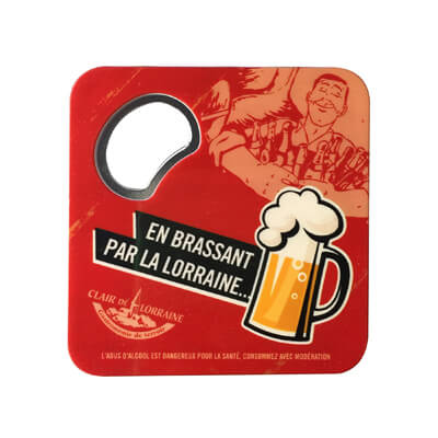 Square Non-slip Plastic Bottle Opener Coaster