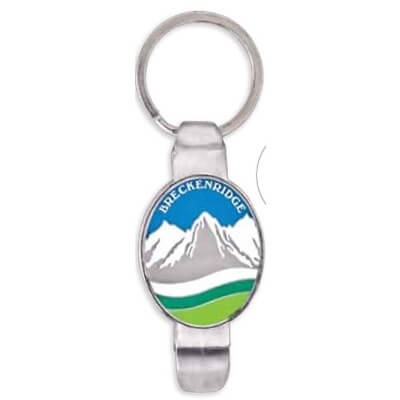 Stock Oval Shaped Bottle Opener & Key Tag