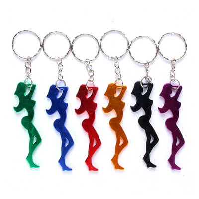 Woman Bottle Opener Keychain