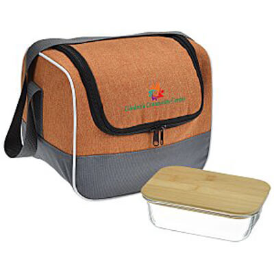 Chic Lunch Cooler with Glass Container Set