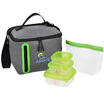 Oval Portion Control & Food Bag Lunch Set