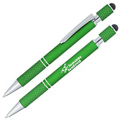 Siena Soft Touch Stylus Metal Spinner Pen