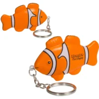 Promotional Clown Fish Stress Ball Key Chains