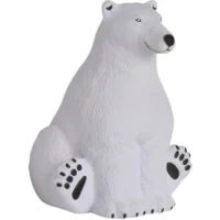 Imprinted Sitting Polar Bear Stress Relievers