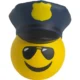 Imprinted Police Officer Emoji Hat Stress Relievers