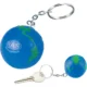 Imprinted Globe Stress Reliever Key Chains