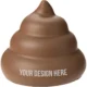 Imprinted Poop Emoji Stress Balls 2.75" x 2.75"