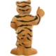 Customized Thumbs Up Tiger Mascot Stress Balls