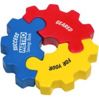 Imprinted 3 Piece Gear Puzzle Stress Balls