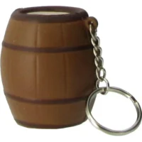 Logo Barrel Key Ring Stress Relievers