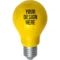 Promotional Light Bulb Stress Balls Lime Green, White, and Yellow