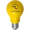 Promotional Light Bulb Stress Balls Lime Green, White, and Yellow