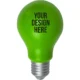Promotional Light Bulb Stress Balls Lime Green, White, and Yellow