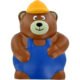 Custom Construction Worker Bear Stress Balls