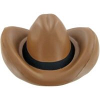 Imprinted Cowboy Hat Stress Balls 3.25" x 2.5" x 2"