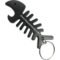 Promotional Fish Bone Bottle Opener and Cord Winder Keychains