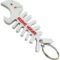 Promotional Fish Bone Bottle Opener and Cord Winder Keychains