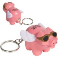 Advertising Flying Pig Stress Ball Key Chains