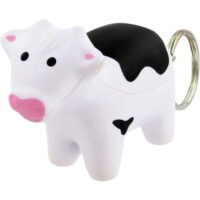 Printed Milk Cow Keychain Stress Toys