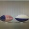 Imprinted Patriotic Football Stress Toys