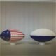 Imprinted Patriotic Football Stress Toys