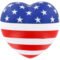 Logo Patriotic Heart Stress Balls