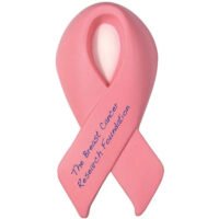 Promotional Pink Award Ribbon Stress Relievers