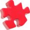 Imprinted Puzzle Piece Stress Balls 3" x 2.875" x 1"