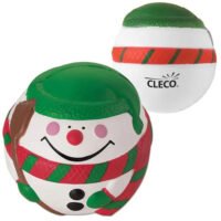 Customized Snowman Stress Balls White/Green