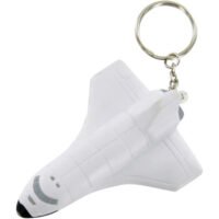 Imprinted Space Shuttle Keychain Stress Toys
