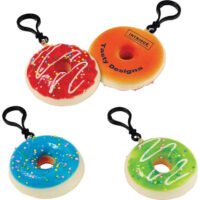 Marketing Squishy Donut Clip-On Keychains
